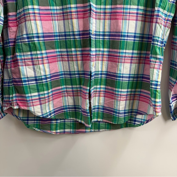 Ralph Lauren Madras Plaid Button Down Shirt Men’s L Classic Fit Cotton pony logo - Picture 4 of 11